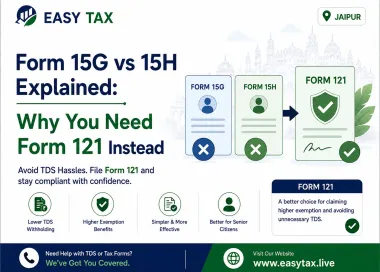 Form 15G vs 15H Explained: Why You Need Form 121 Instead