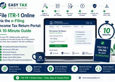 File ITR-1 Online via the e-Filing Income Tax Return Portal