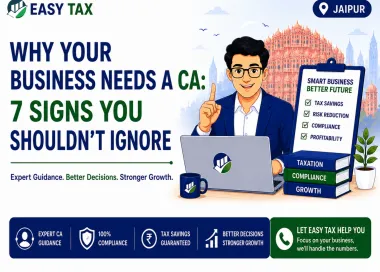 Why Your Business Needs a CA: 7 Signs You Shouldn't Ignore infographic showing how a Chartered Accountant helps with taxation, compliance, audits, risk management, profitability, and business growth.