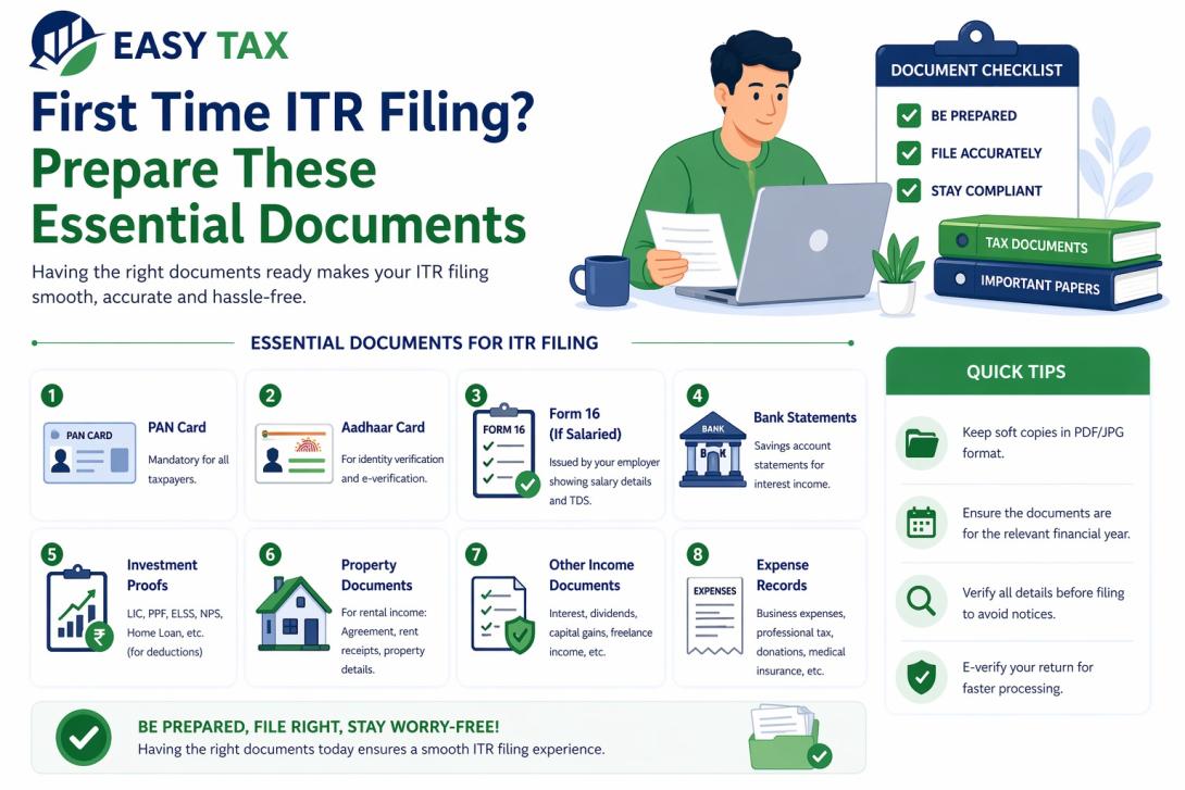 First Time ITR Filing? Prepare These Essential Documents