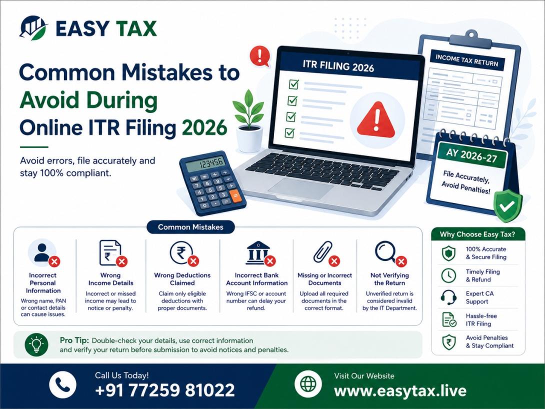 Common Mistakes to Avoid During Online ITR Filing 